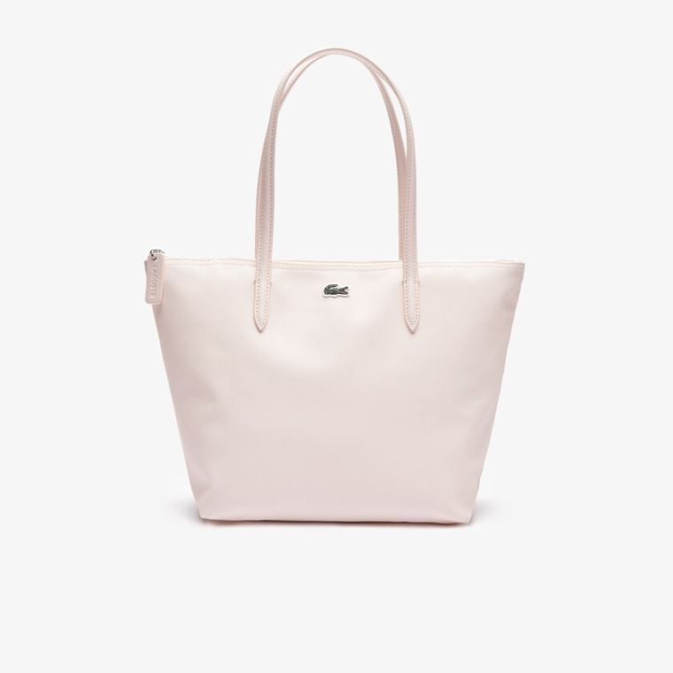 Lacoste L.12.12 Concept Small Zip Tote Bag Rosa | Wk3vLgQH