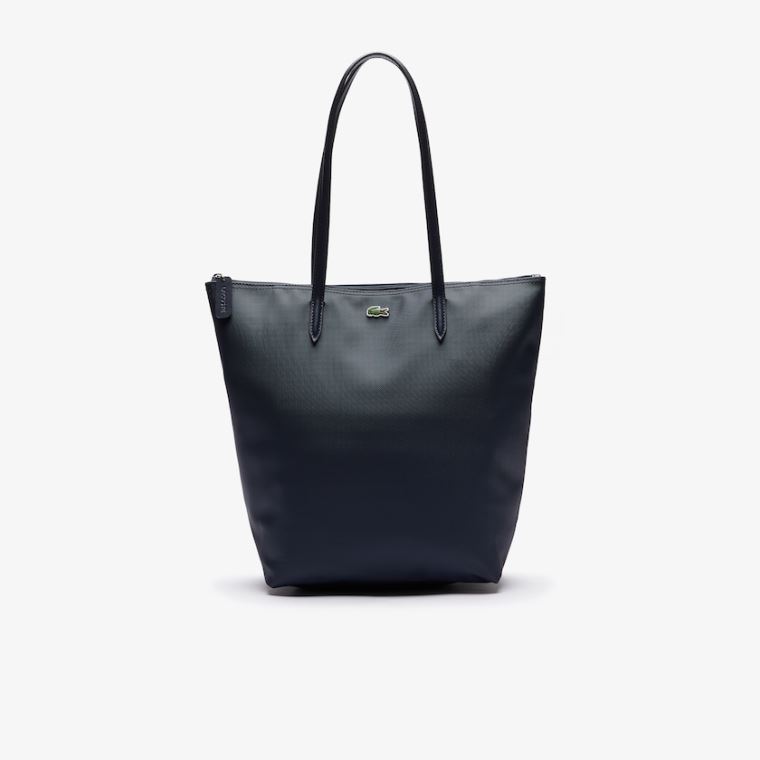 Lacoste L.12.12 Concept Vertical Zip Tote Bag Marineblå Blå | HJUW2cqE