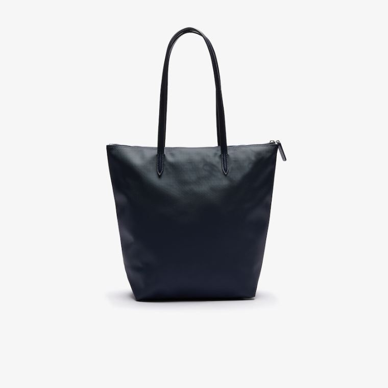 Lacoste L.12.12 Concept Vertical Zip Tote Bag Marineblå Blå | HJUW2cqE