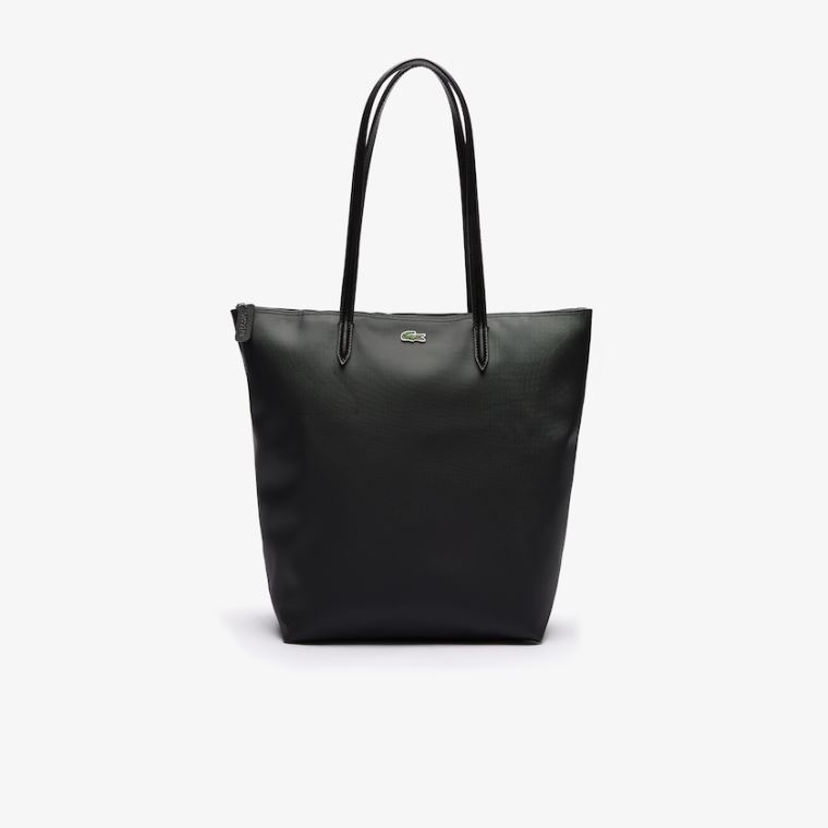 Lacoste L.12.12 Concept Vertical Zip Tote Bag Svarte | KP32jCs5