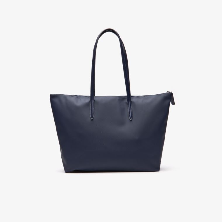 Lacoste L.12.12 Concept Zip Tote Bag Marineblå Blå | LcKHjgGG