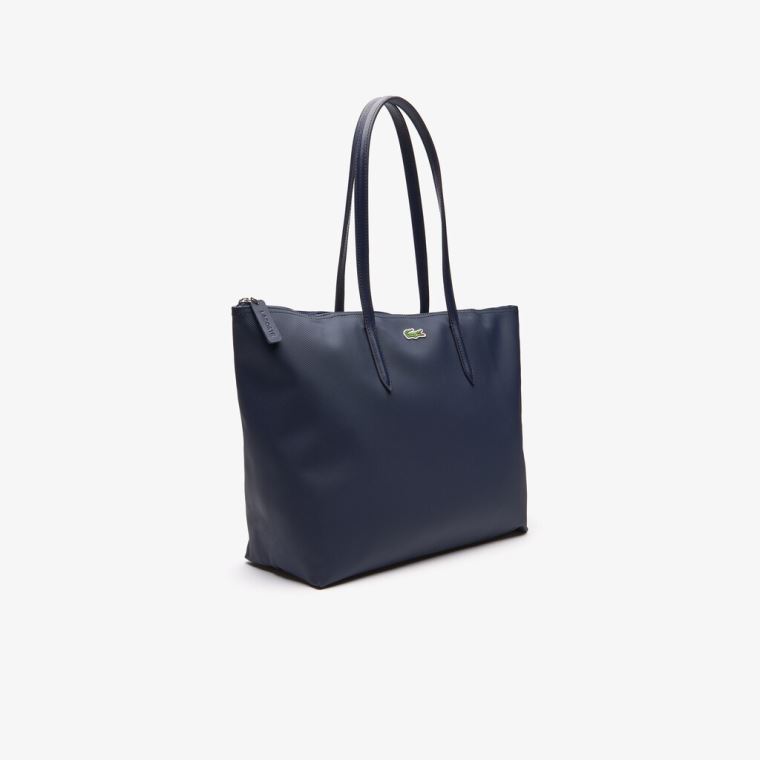 Lacoste L.12.12 Concept Zip Tote Bag Marineblå Blå | LcKHjgGG