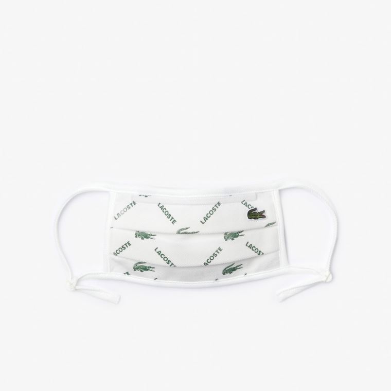 Lacoste L.12.12 Face Protection Mask with Adjustable Straps Grønn Hvite | SNKYpFt3