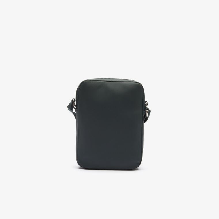 Lacoste L.12.12 Signature Lær Cross Body Bag Mørke Grønn | SLq30hsI