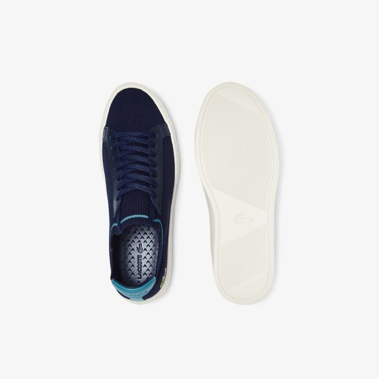 Lacoste La Piquée Tekstil Knit Sneakers Marineblå | Ls5TBdxr