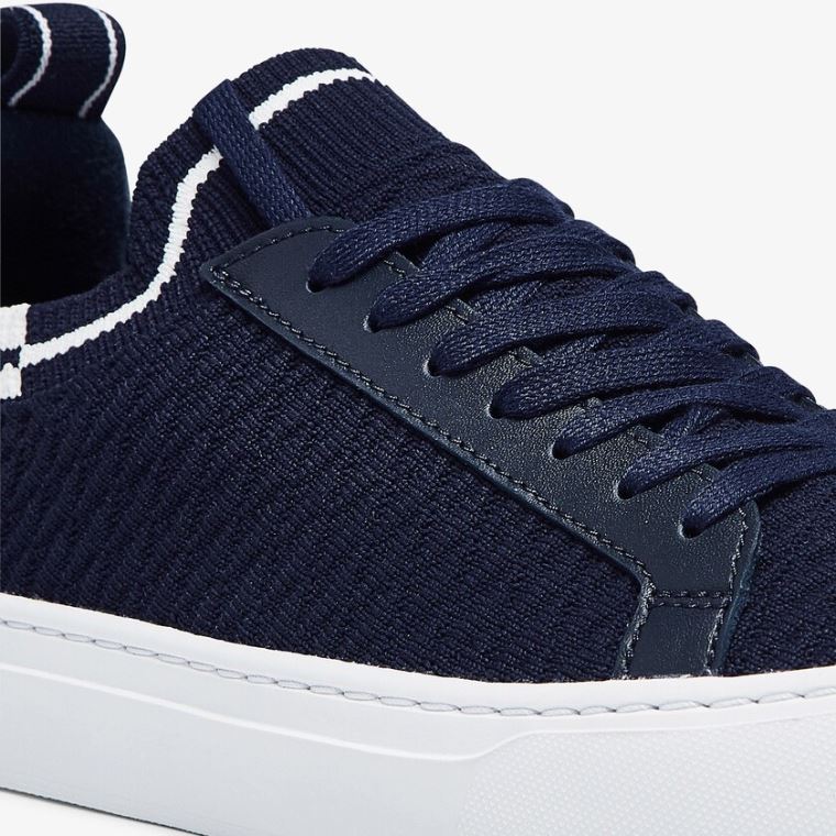 Lacoste La Piquée Tekstil Sneakers Marineblå Hvite | 31gt0PNp