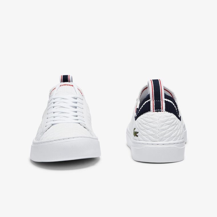 Lacoste La Piquée Tekstil Sneakers Hvite Beige | lhmV6Bw5