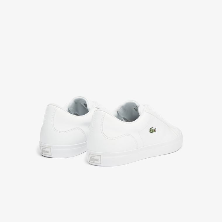 Lacoste Lerond BL Lær and Syntetisk Sneakers Hvite | 6Tc0eDTf