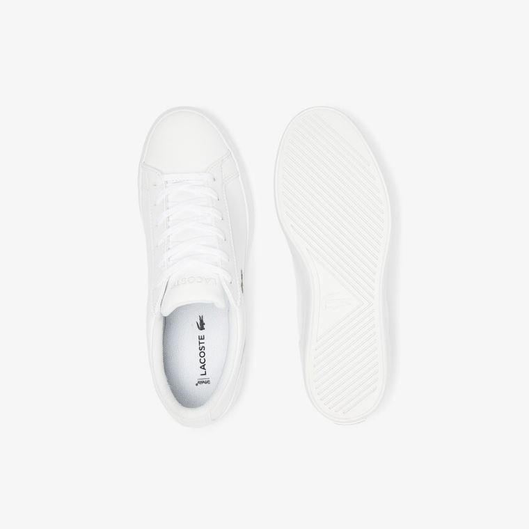 Lacoste Lerond BL Lær and Syntetisk Sneakers Hvite | 6Tc0eDTf