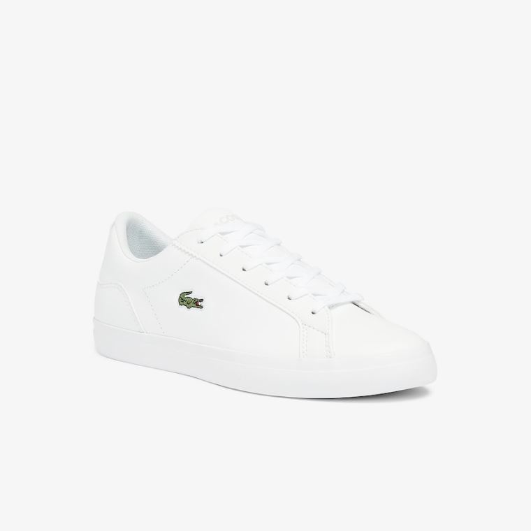 Lacoste Lerond BL Lær and Syntetisk Sneakers Hvite | 6Tc0eDTf