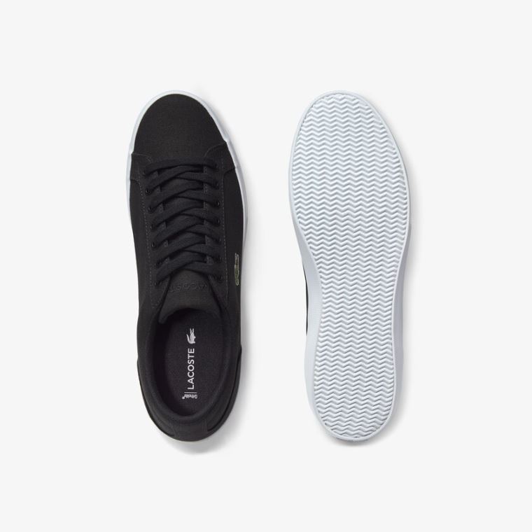 Lacoste Lerond Canvas Sneakers Svarte | tpkzAbj6