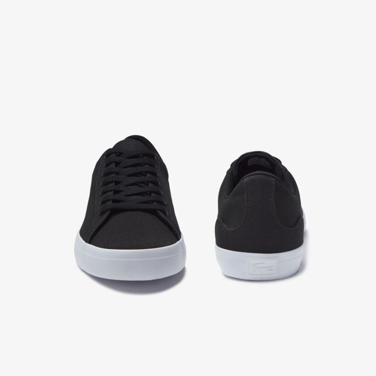 Lacoste Lerond Canvas Sneakers Svarte | tpkzAbj6