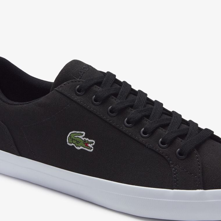 Lacoste Lerond Canvas Sneakers Svarte | tpkzAbj6