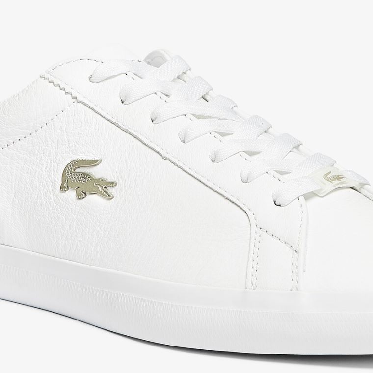 Lacoste Lerond Lær and Syntetisk Sneakers Hvite | 9ey6BcW8