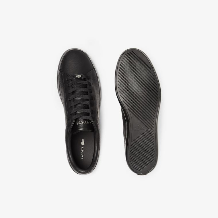 Lacoste Lerond Lær and Syntetisk Sneakers Svarte | wUr2tlJb