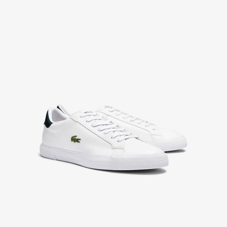 Lacoste Lerond Plus Lær Sneakers Hvite | g9A5kC8v