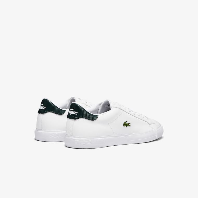 Lacoste Lerond Plus Lær Sneakers Hvite | g9A5kC8v