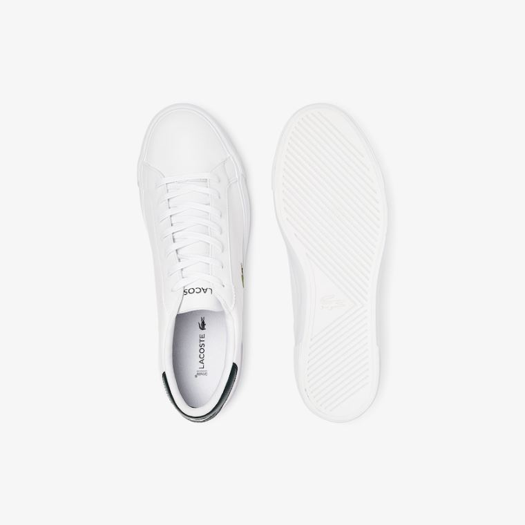 Lacoste Lerond Plus Lær Sneakers Hvite | g9A5kC8v