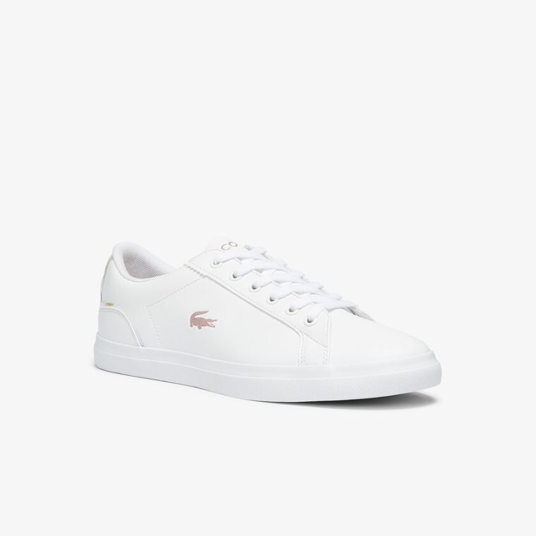 Lacoste Lerond Syntetisk Iridescent Sneakers Hvite Rosa | whIY6nge