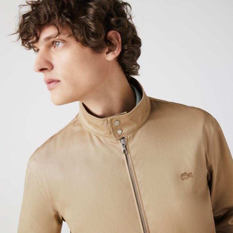 Lacoste Lette Bomull Zip Jacket Beige | GJJ7UeHM