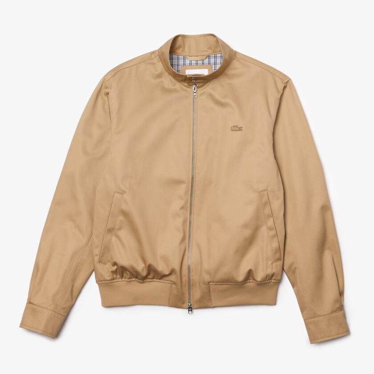 Lacoste Lette Bomull Zip Jacket Beige | GJJ7UeHM