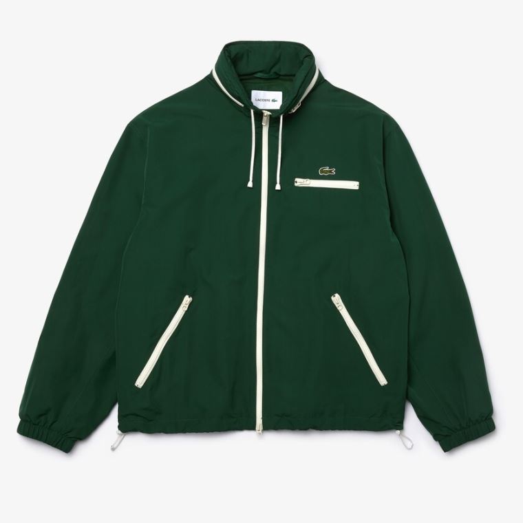 Lacoste Lette Vann-Resistant Hette Windbreaker Grønn | QywN5Dme