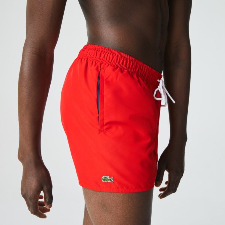 Lacoste Light Quick-Dry Swim Shorts Rød Marineblå Blå | cZeoQuZA