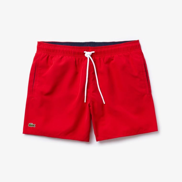 Lacoste Light Quick-Dry Swim Shorts Rød Marineblå Blå | cZeoQuZA