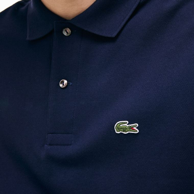 Lacoste Long-Sleeve Classic Fit L.12.12 Polo Marineblå Blå | wTHzwtNn