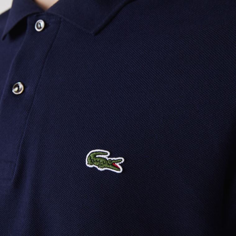 Lacoste Long-Sleeve Classic Fit L.12.12 Polo Marineblå Blå | wTHzwtNn