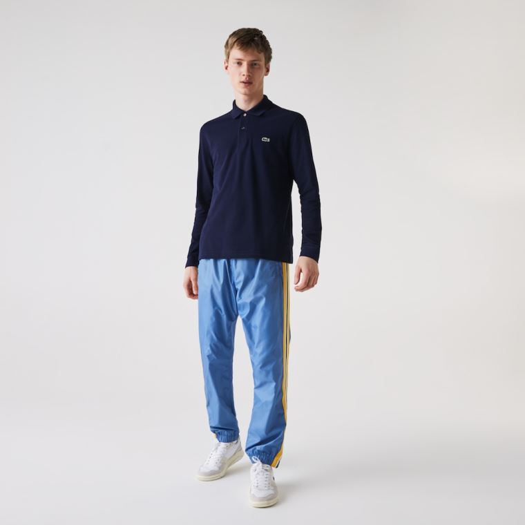 Lacoste Long-Sleeve Classic Fit L.12.12 Polo Marineblå Blå | wTHzwtNn