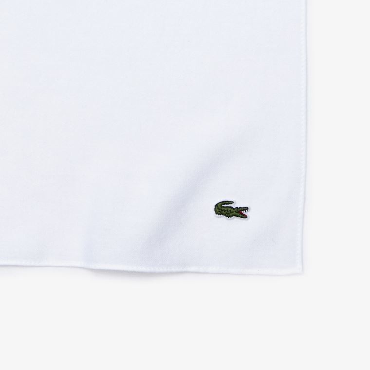 Lacoste Made In France Gradated Print Organic Bomull Scarf Hvite Marineblå Blå | mUXt1sdf