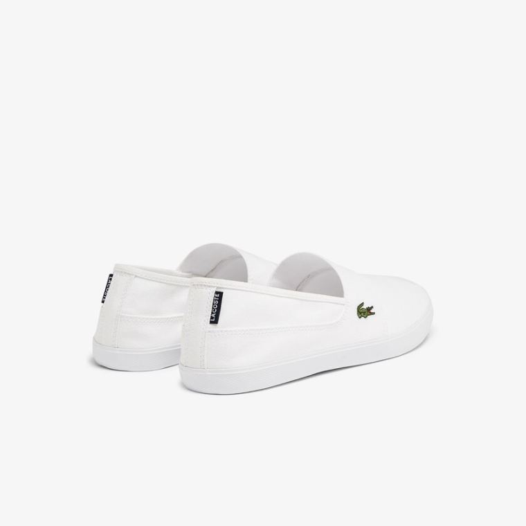 Lacoste Marice Canvas Slip-ons Hvite | UsOkIpjO