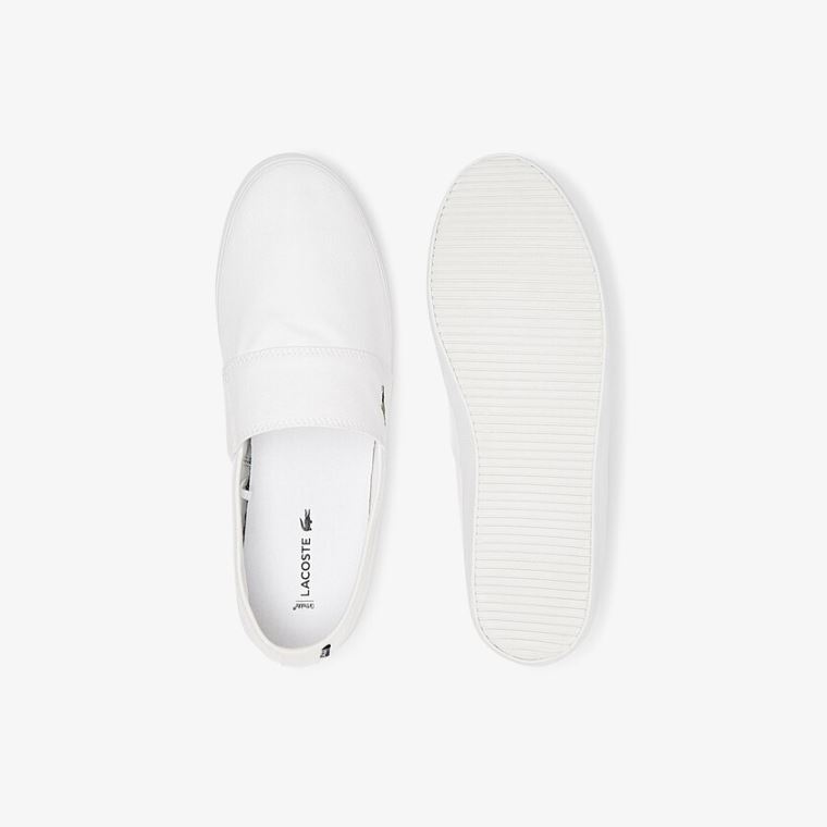 Lacoste Marice Canvas Slip-ons Hvite | UsOkIpjO