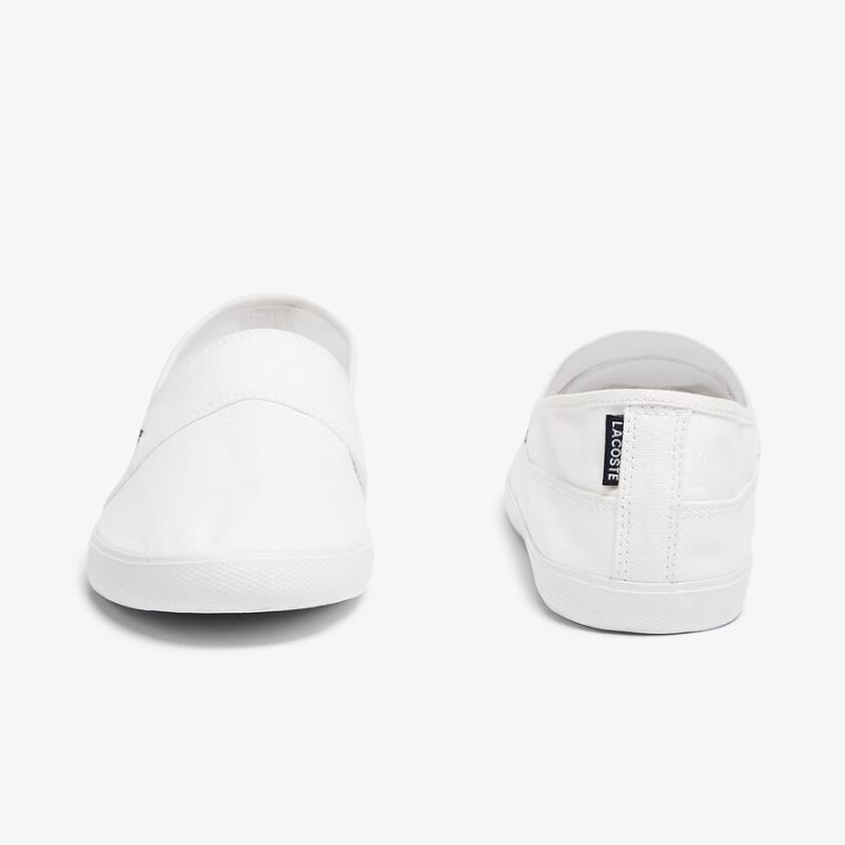 Lacoste Marice Canvas Slip-ons Hvite | UsOkIpjO