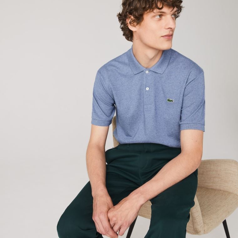 Lacoste Marl Fabric L.12.12 Polo Blå | cxspmDaU