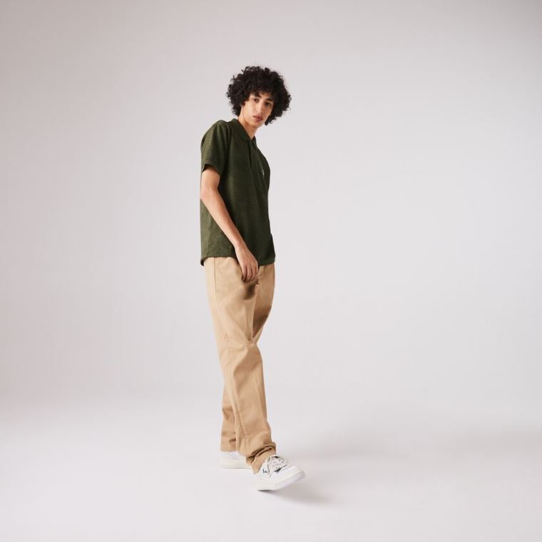 Lacoste Marl Fabric L.12.12 Polo Khaki Grønn | fcASqqfY