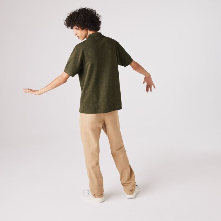 Lacoste Marl Fabric L.12.12 Polo Khaki Grønn | fcASqqfY