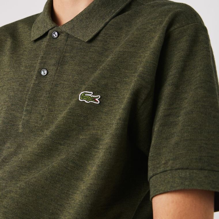 Lacoste Marl Fabric L.12.12 Polo Khaki Grønn | fcASqqfY