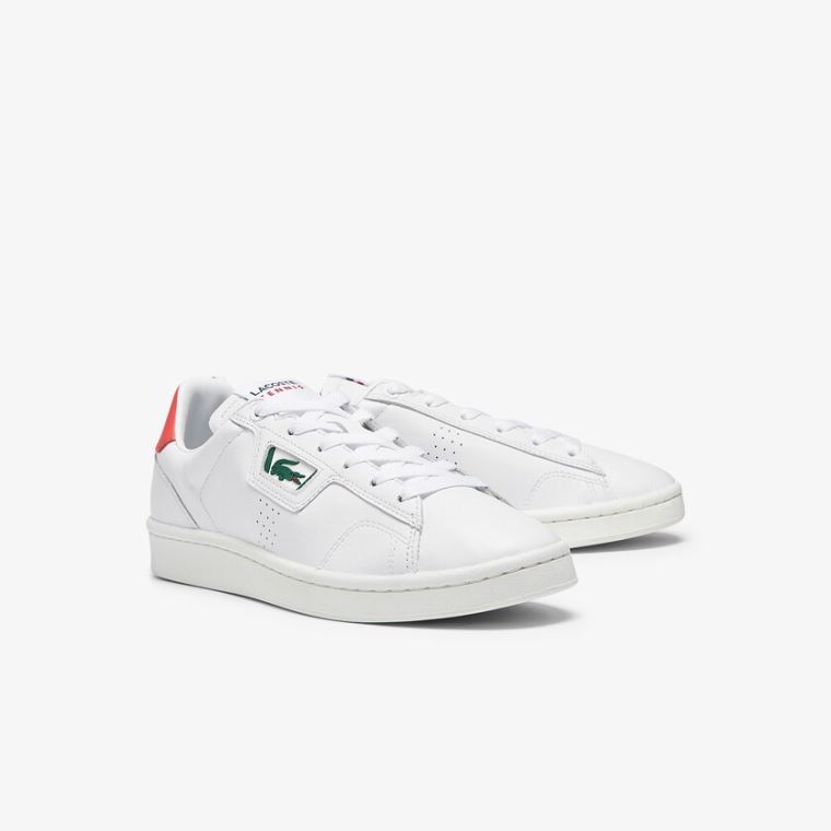 Lacoste Masters Classic Lær Sneakers Hvite Beige | 2kjoRP4I