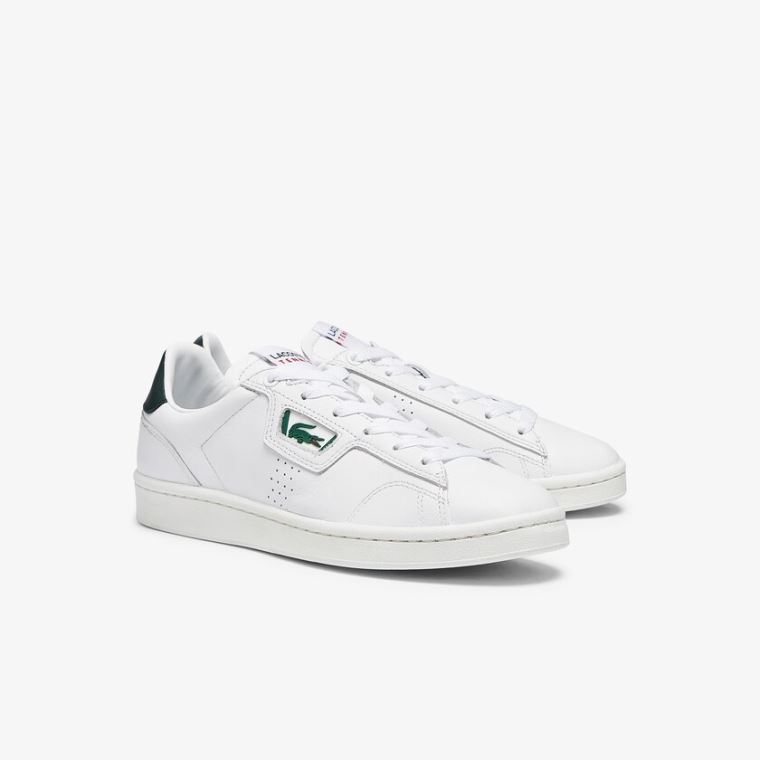 Lacoste Masters Classic Lær Sneakers Hvite Mørke Grønn | Dd4a8Fe0