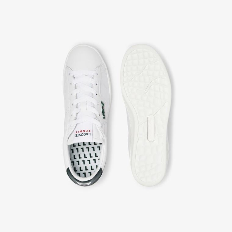 Lacoste Masters Classic Lær Sneakers Hvite Mørke Grønn | Dd4a8Fe0