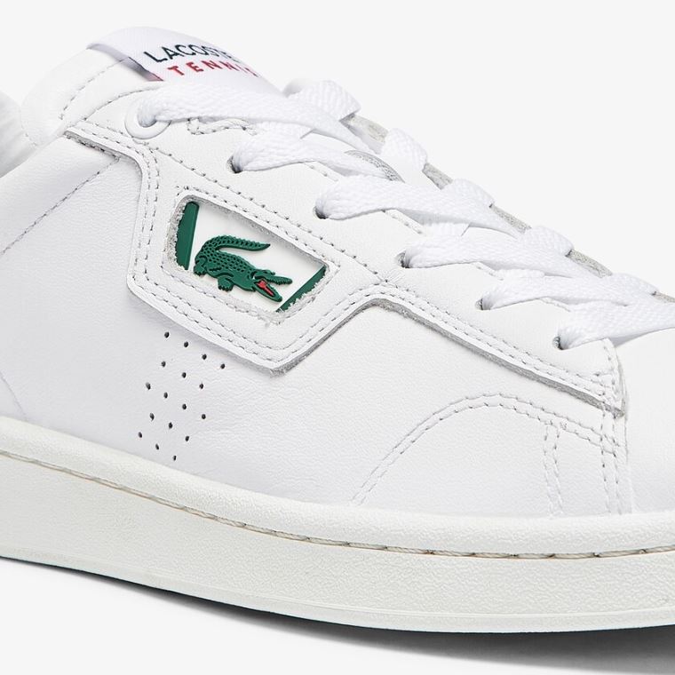 Lacoste Masters Classic Lær Sneakers Hvite Mørke Grønn | Dd4a8Fe0