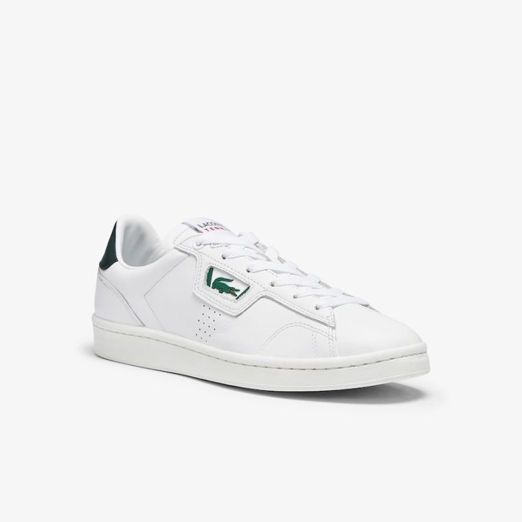 Lacoste Masters Classic Lær Sneakers Hvite Mørke Grønn | Dd4a8Fe0