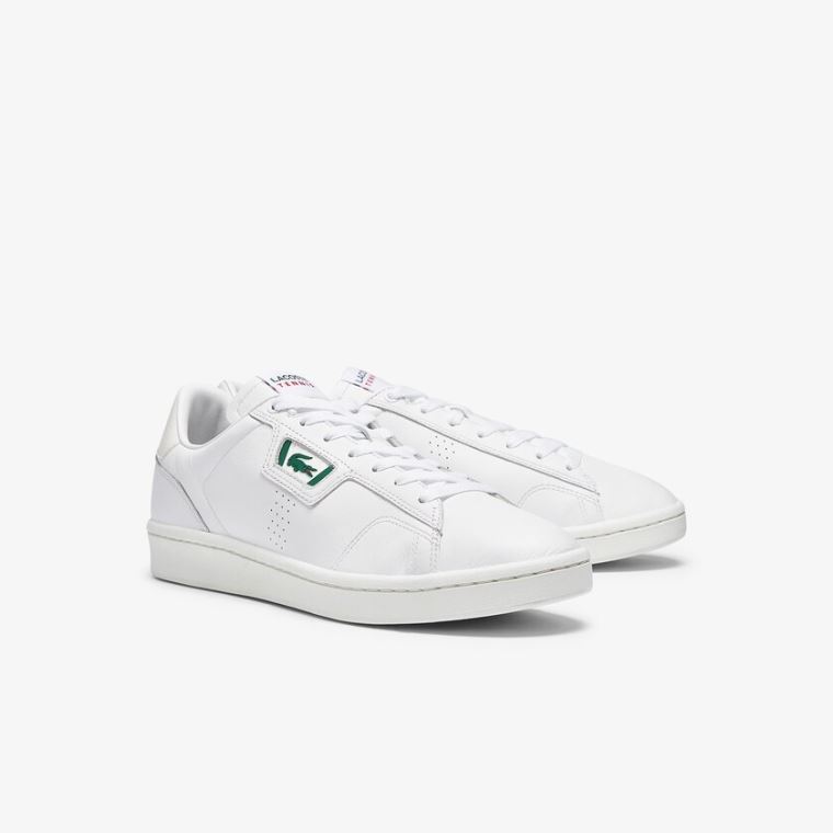 Lacoste Masters Classic Lær Sneakers Hvite Hvite | INyxDL7F