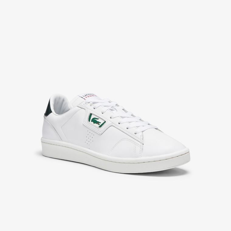 Lacoste Masters Classic Lær Sneakers Hvite Mørke Grønn | XtEZqCjA