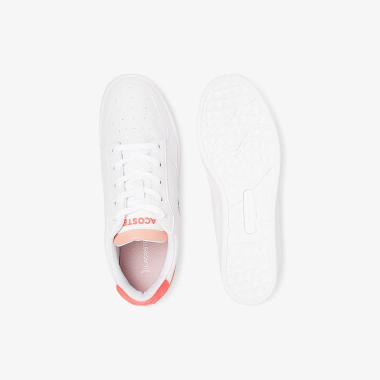 Lacoste Masters Cup Lær and Syntetisk Sneakers Hvite Rosa | Pxb1WNun