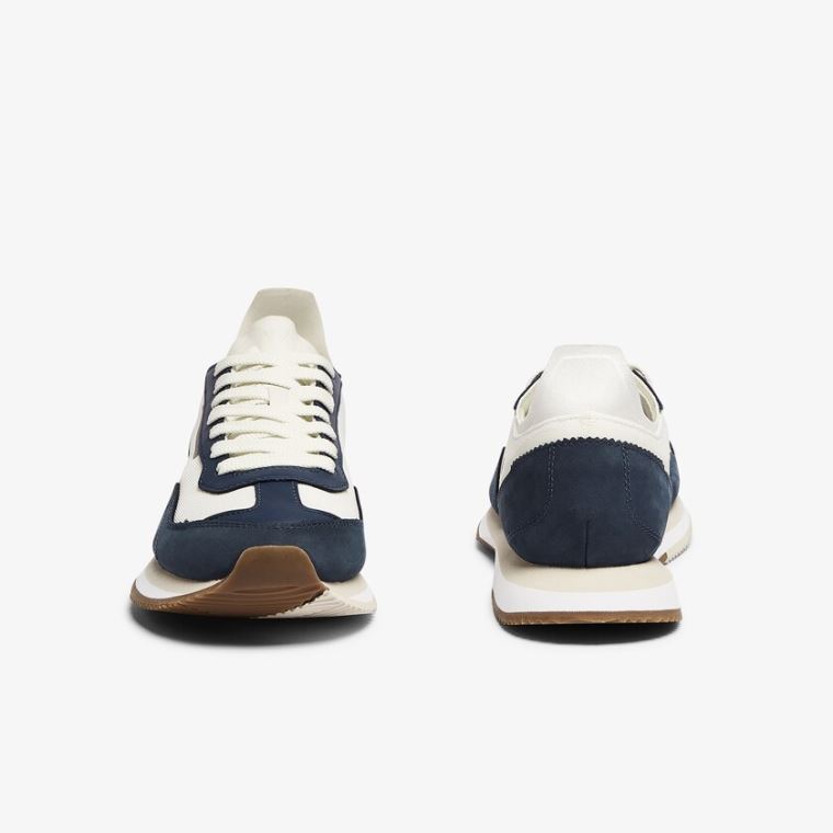 Lacoste Match Break Tekstil Sneakers Hvite Marineblå | 3TWwLcgj