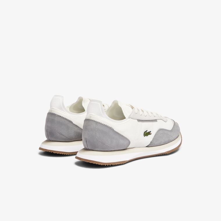 Lacoste Match Break Tekstil Sneakers Hvite Grå | lzd12NBz