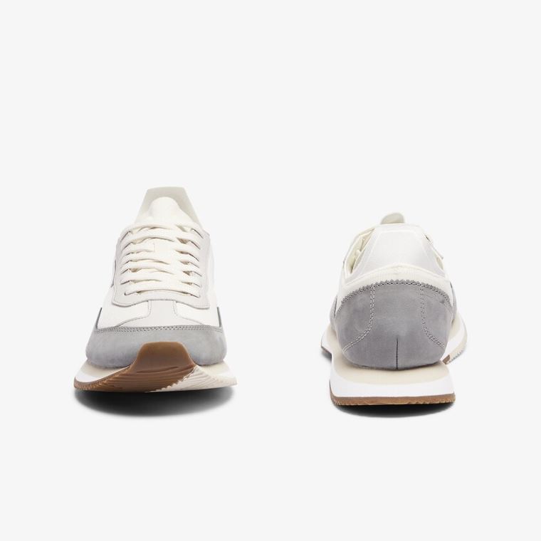 Lacoste Match Break Tekstil Sneakers Hvite Grå | lzd12NBz